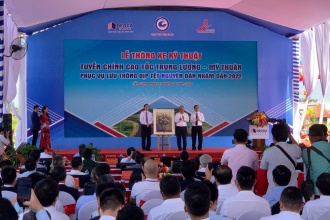 Chính thức thông xe kỹ thuật tuyến chính cao tốc Trung Lương - Mỹ Thuận
